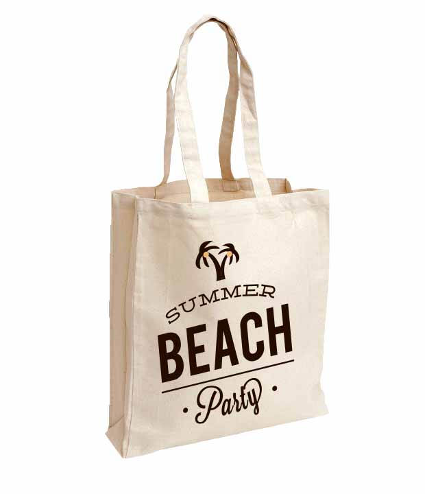 กระเป๋าผ้าดิบ Summer beach party bag